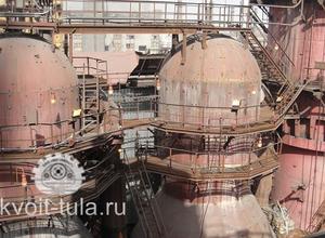 Воздухонагреватель доменного производства – цилиндрическая и коническая части