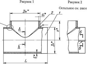 Тройники сварные равнопроходные, Ду = 65÷1600.  ОСТ 34-10-762-97